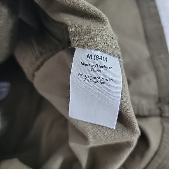 No Boundaries Olive Green Corduroy Mini Skirt NWT Elastic Waist Pockets L - Picture 6 of 6